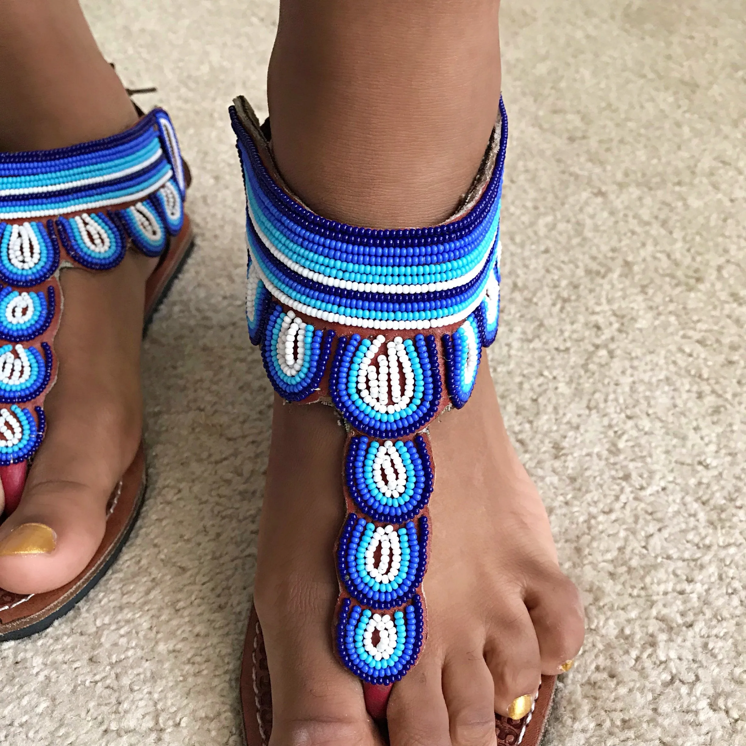African Maasai Beaded Women's Sandals
