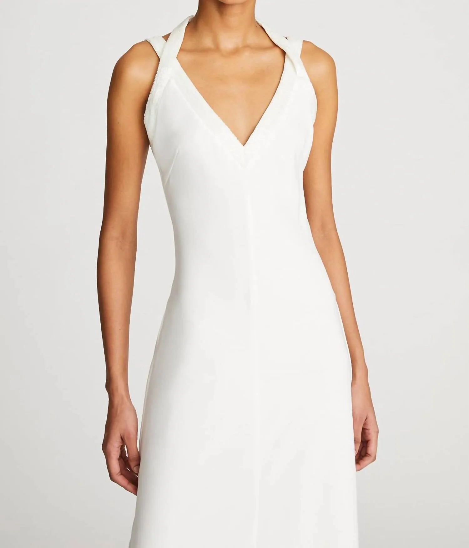Allison Beaded Neckline Gown