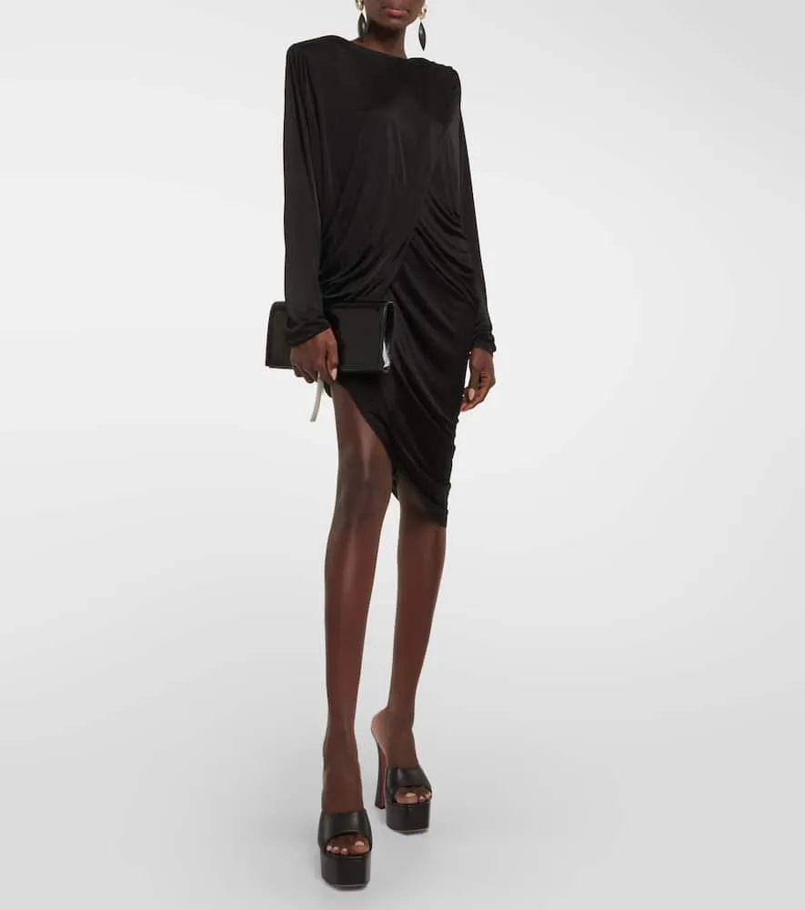 Amina Muaddi Dalida leather platform sandals