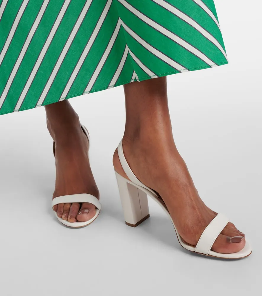 Aquazzura So Nude 85 leather slingback sandals