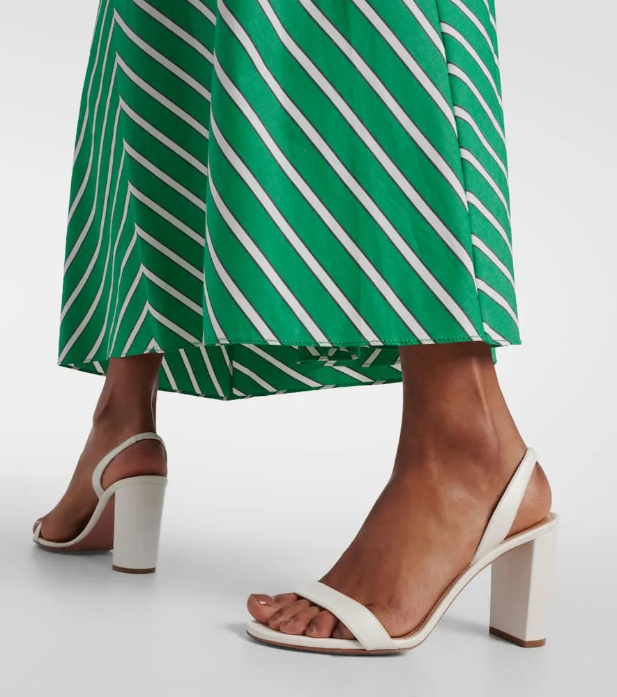 Aquazzura So Nude 85 leather slingback sandals