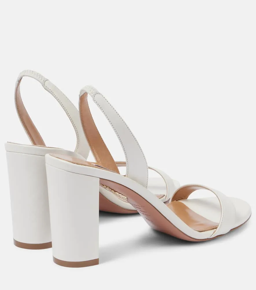 Aquazzura So Nude 85 leather slingback sandals