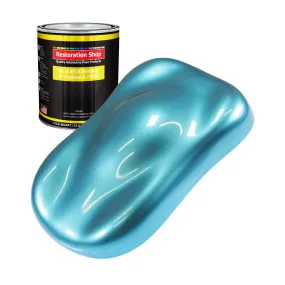 Azure Blue Metallic Acrylic Enamel Auto Paint - Quart Paint Color Only - Professional Single Stage Automotive Car Truck Equipment Coating, 2.8 VOC
