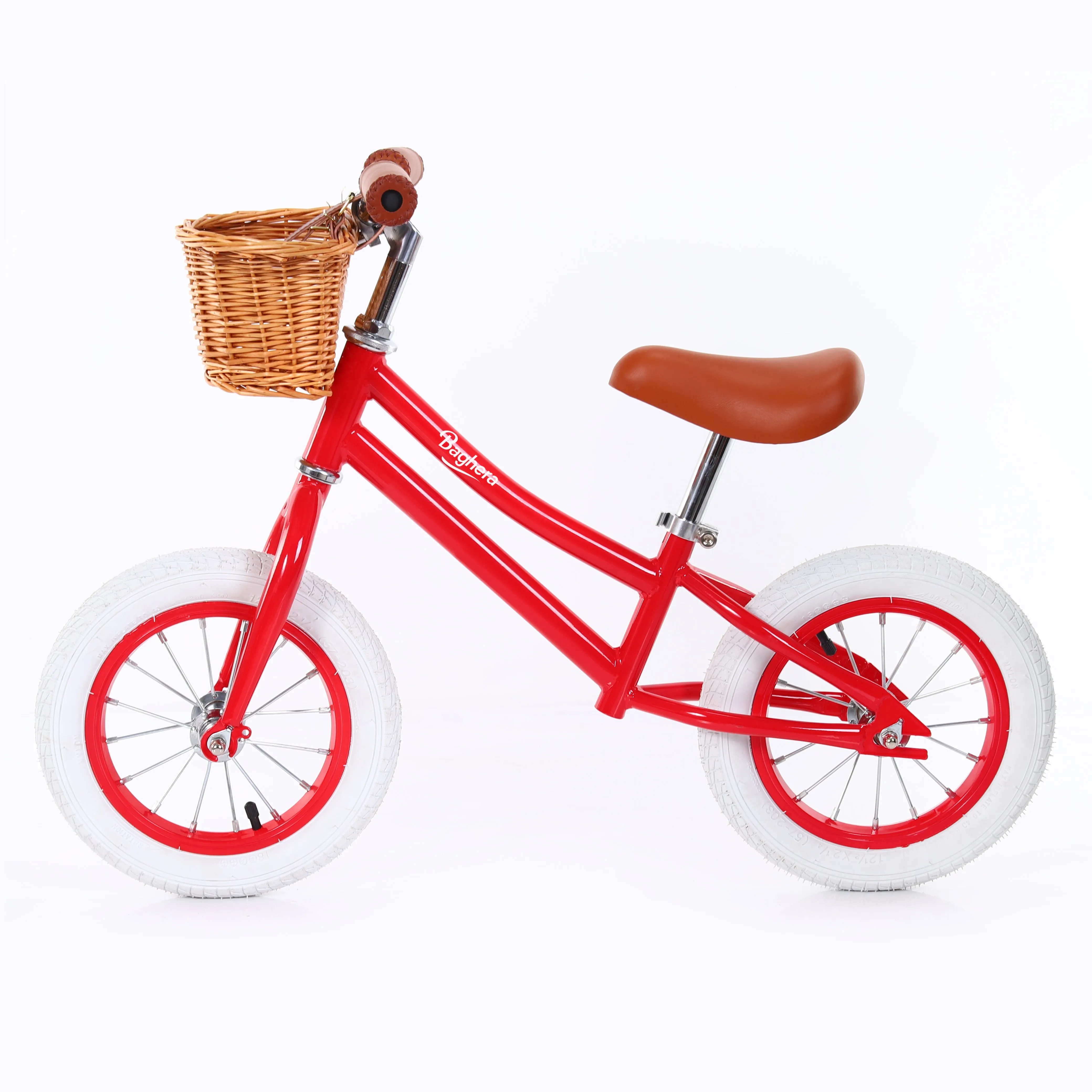 Baghera Vintage Balance Bike (Red, Pink or Blue)