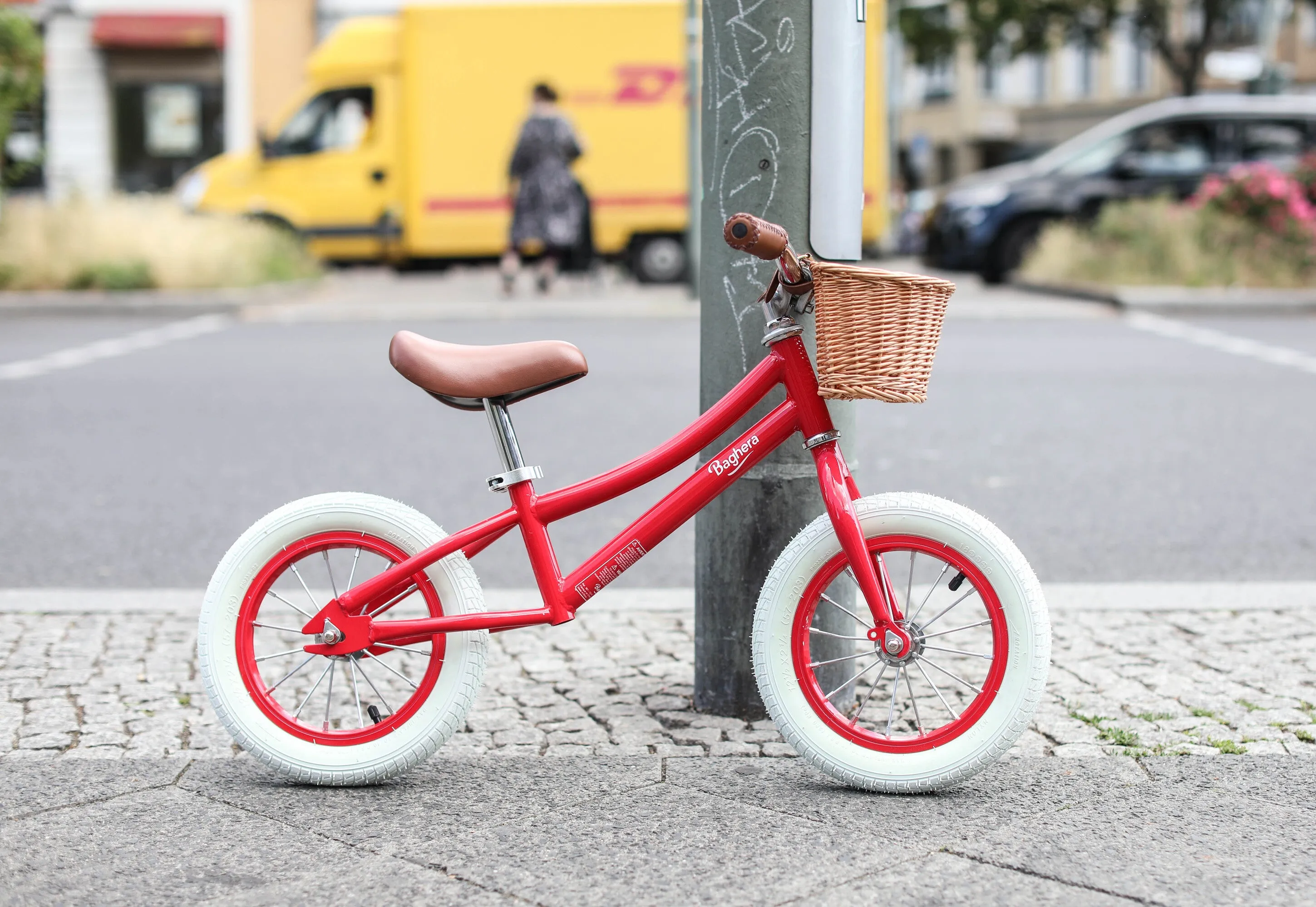 Baghera Vintage Balance Bike (Red, Pink or Blue)