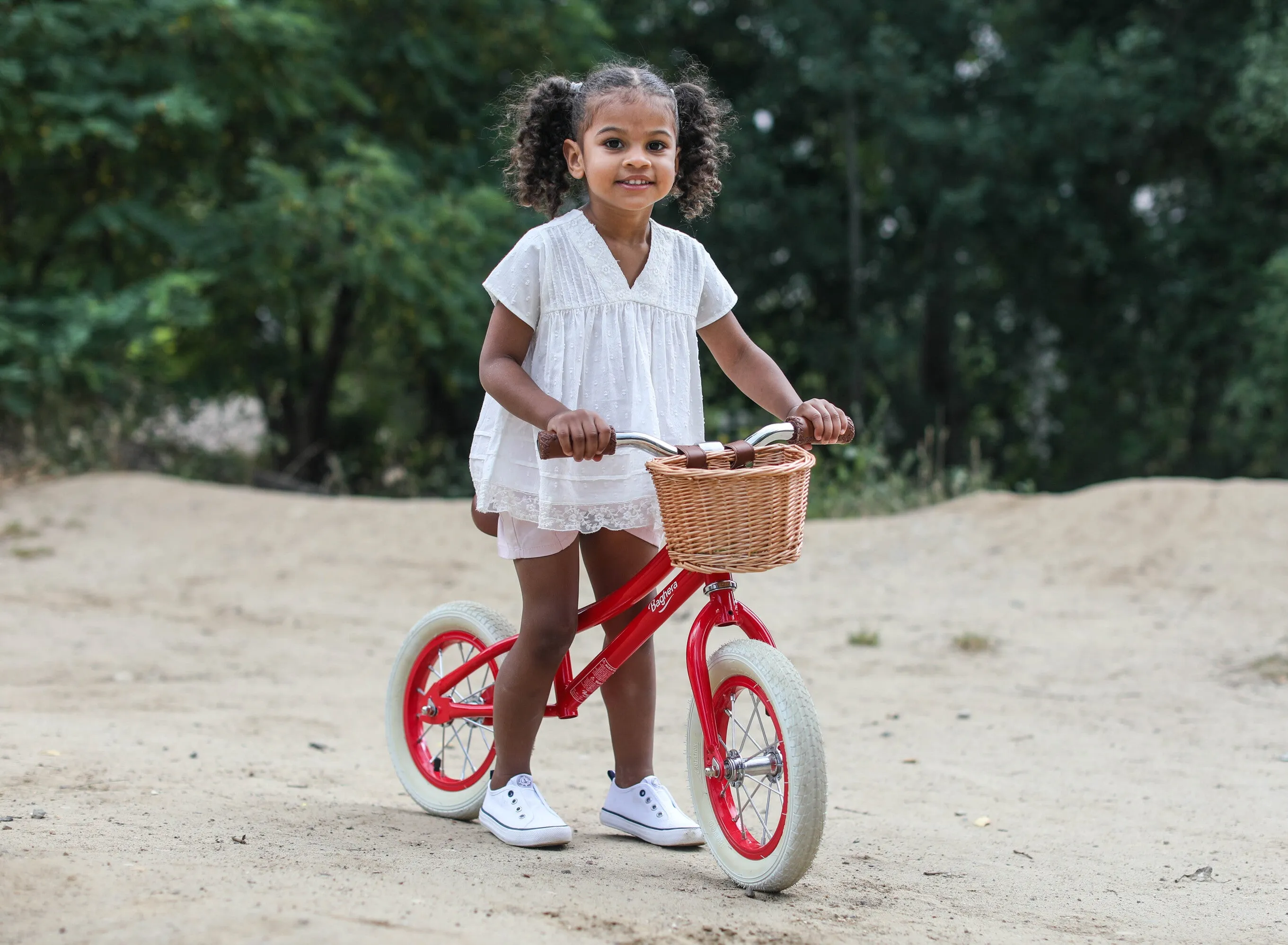 Baghera Vintage Balance Bike (Red, Pink or Blue)