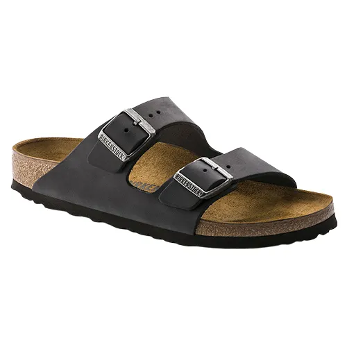 Birkenstock Mens Sandals - Arizona Oiled Leather - Black