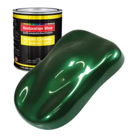 British Racing Green Metallic Acrylic Enamel Auto Paint - Gallon Paint Color Only - Professional Single Stage Automotive Car Truck Coating, 2.8 VOC