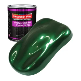 British Racing Green Metallic Acrylic Urethane Auto Paint - Gallon Paint Color Only - Professional Single Stage Automotive Car Truck Coating, 2.8 VOC