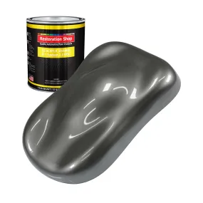 Dark Charcoal Metallic Acrylic Enamel Auto Paint - Quart Paint Color Only - Professional Single Stage Automotive Car Truck Equipment Coating, 2.8 VOC