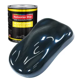 Dark Midnight Blue Pearl Acrylic Enamel Auto Paint - Gallon Paint Color Only - Professional Single Stage Automotive Car Equipment Coating, 2.8 VOC