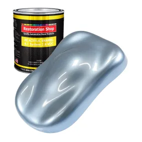 Glacier Blue Metallic Acrylic Enamel Auto Paint - Gallon Paint Color Only - Professional Single Stage Automotive Car Truck Equipment Coating, 2.8 VOC