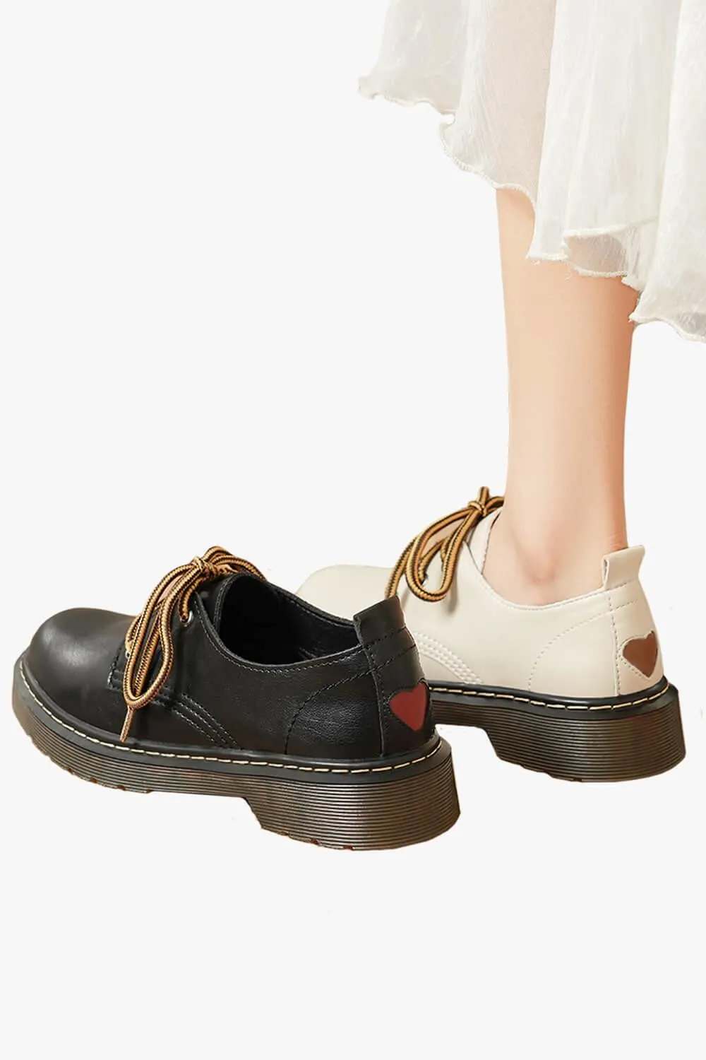 Heel Heart Student Aesthetic Shoes