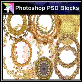 ★Photoshop PSD Decorative Elements V15-PSD Decorative Elements,Skirting Board,Corner Post,Neoclassicism Decor,Baroque elements