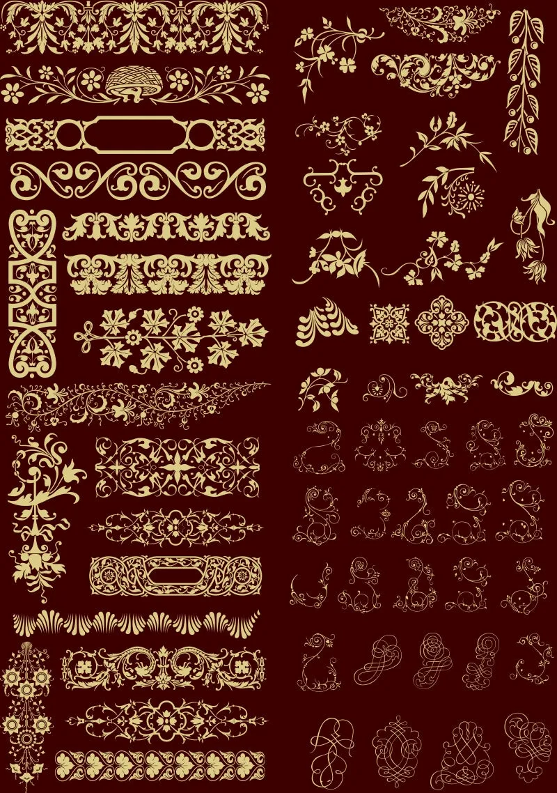 ★Photoshop PSD Decorative Elements V3-PSD Decorative Elements,Skirting Board,Corner Post,Neoclassicism Decor,Baroque elements