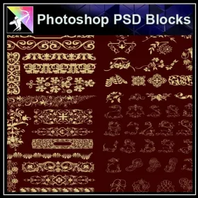 ★Photoshop PSD Decorative Elements V3-PSD Decorative Elements,Skirting Board,Corner Post,Neoclassicism Decor,Baroque elements