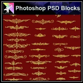 ★Photoshop PSD Decorative Elements V5-PSD Decorative Elements,Skirting Board,Corner Post,Neoclassicism Decor,Baroque elements