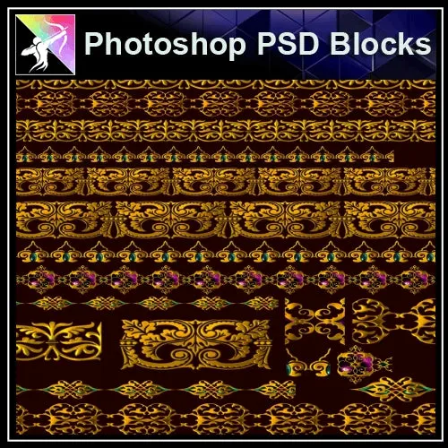 ★Photoshop PSD Decorative Elements V9-PSD Decorative Elements,Skirting Board,Corner Post,Neoclassicism Decor,Baroque elements