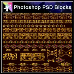 ★Photoshop PSD Decorative Elements V9-PSD Decorative Elements,Skirting Board,Corner Post,Neoclassicism Decor,Baroque elements