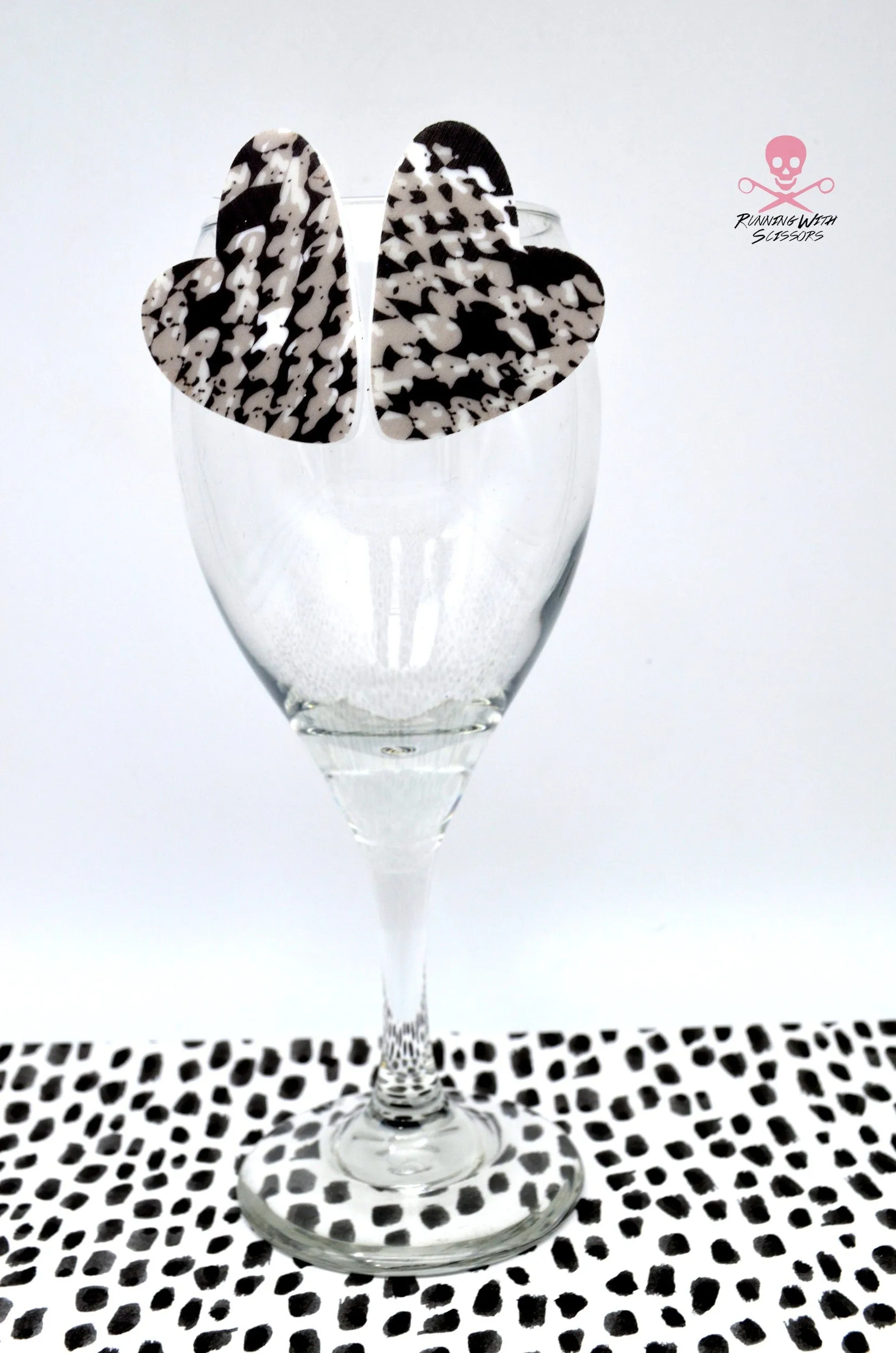 SALE Snakeskin Heart Statement Studs