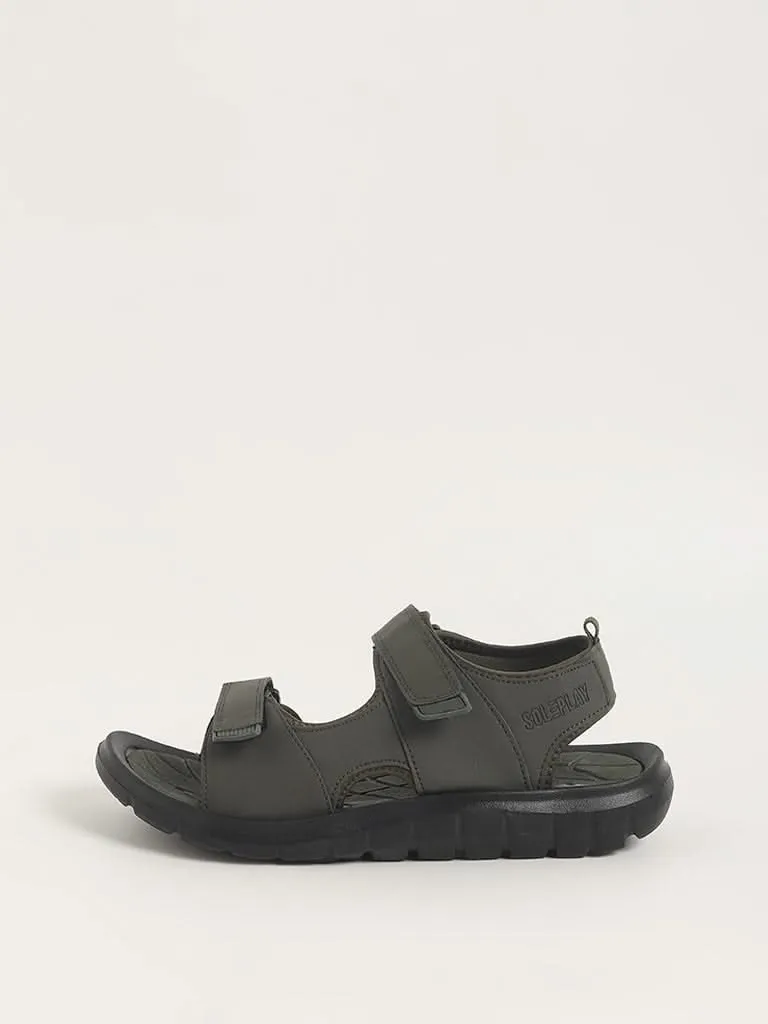 SOLEPLAY Green Double-Band Sandals
